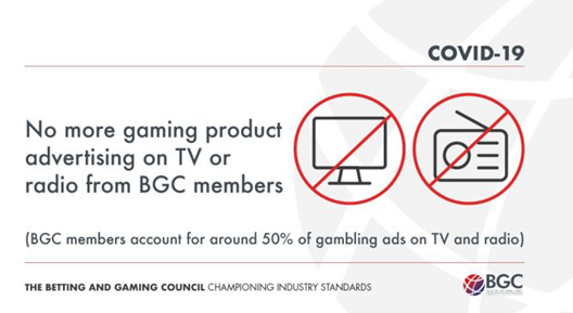 BGC members to remove TV and radio gaming advertising during COVID-19 lockdown